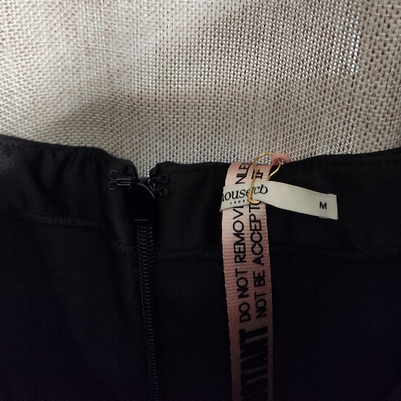 NWT  House of CB Toira Black Draped Corset Long Sleeve Mini Dress M - Picture 6 of 8